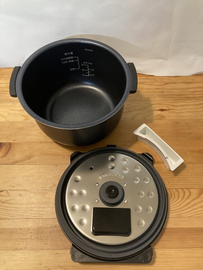 COOKPOT A220のお手入れパーツ3点(内なべ・内ぶた・つゆ受け)
